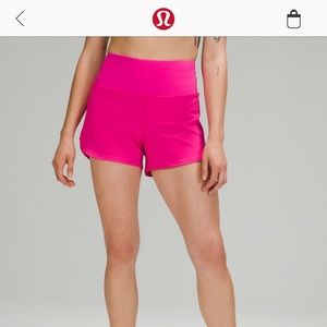 Lululemon Size 8 Sonic Pink HR 4” Speed Up Shorts